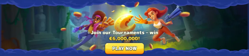 Pistolo €6,000,000 prize pool tournament promotional banner.